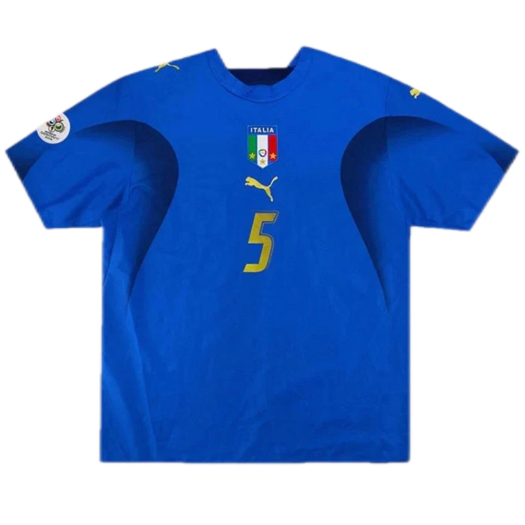 Maillot de football rétro domicile Italie 2006 CANNAVARO #5