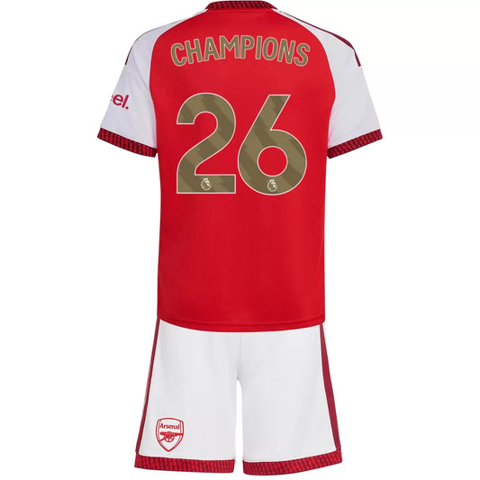CHAMPIONS #26 Arsenal Kid's Home Soccer Jersey Kit (Jersey+Shorts) 2026/27