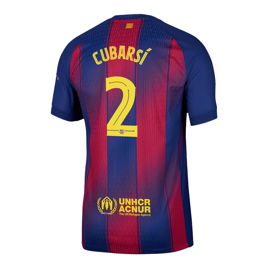 CUBARSÍ #2 Camiseta de jugador del Barcelona, ​​versión local, temporada 2025/26 - UCL