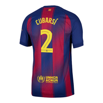 CUBARSÍ #2 Camiseta de jugador del Barcelona, ​​versión local, temporada 2025/26 - UCL