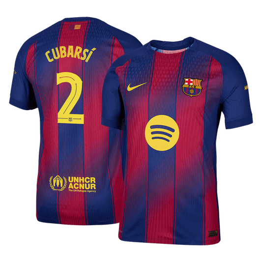 CUBARSÍ #2 Barcelona Home Player Version Soccer Jersey 2025/26 - UCL
