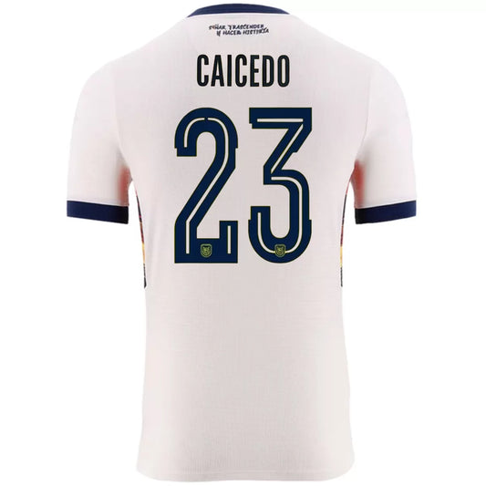 Maillot de football Caicedo #23 Équateur Troisième Maillot Extérieur Coupe du Monde 2026