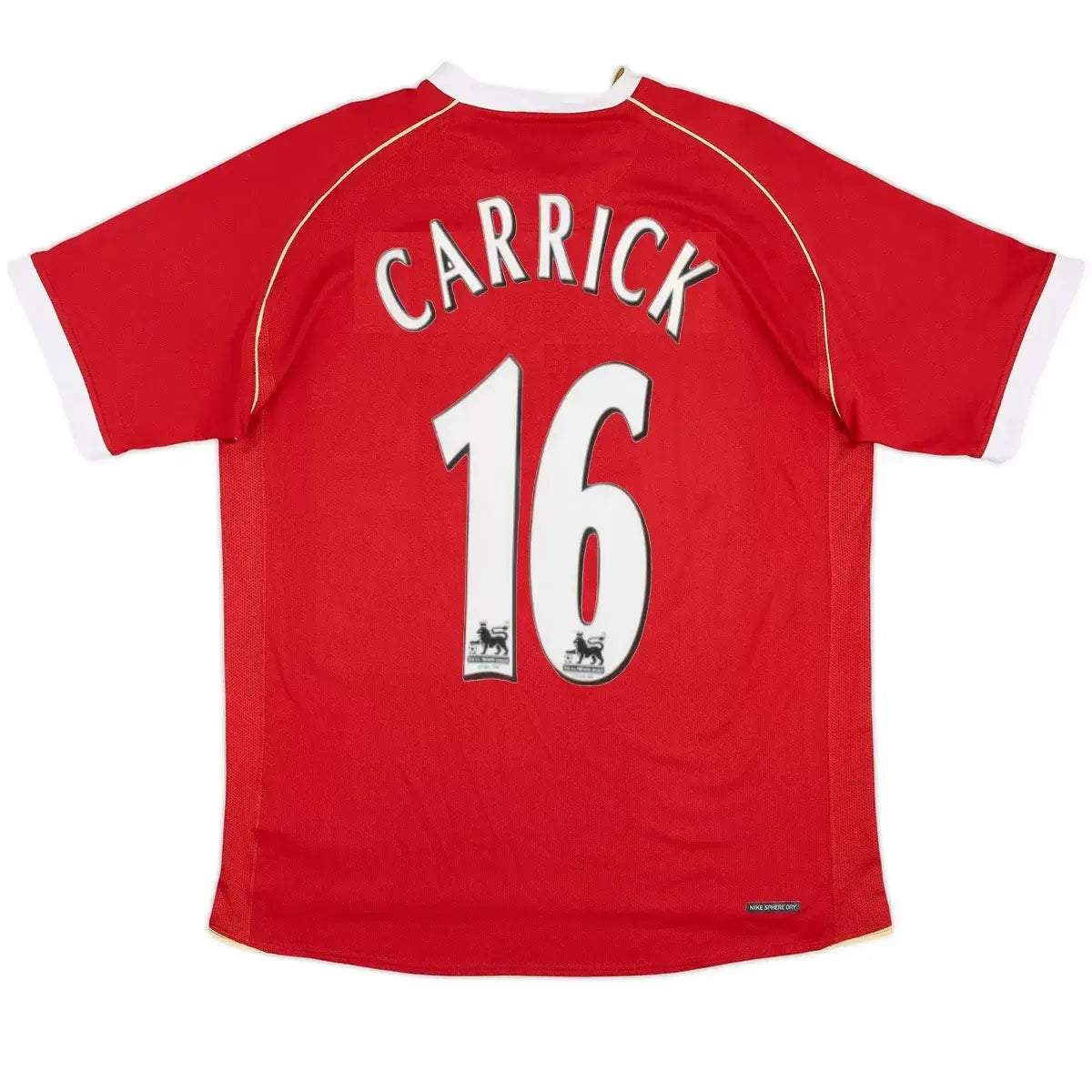 Maillot de football rétro domicile Manchester United 2006/07, numéro 16, Carrick