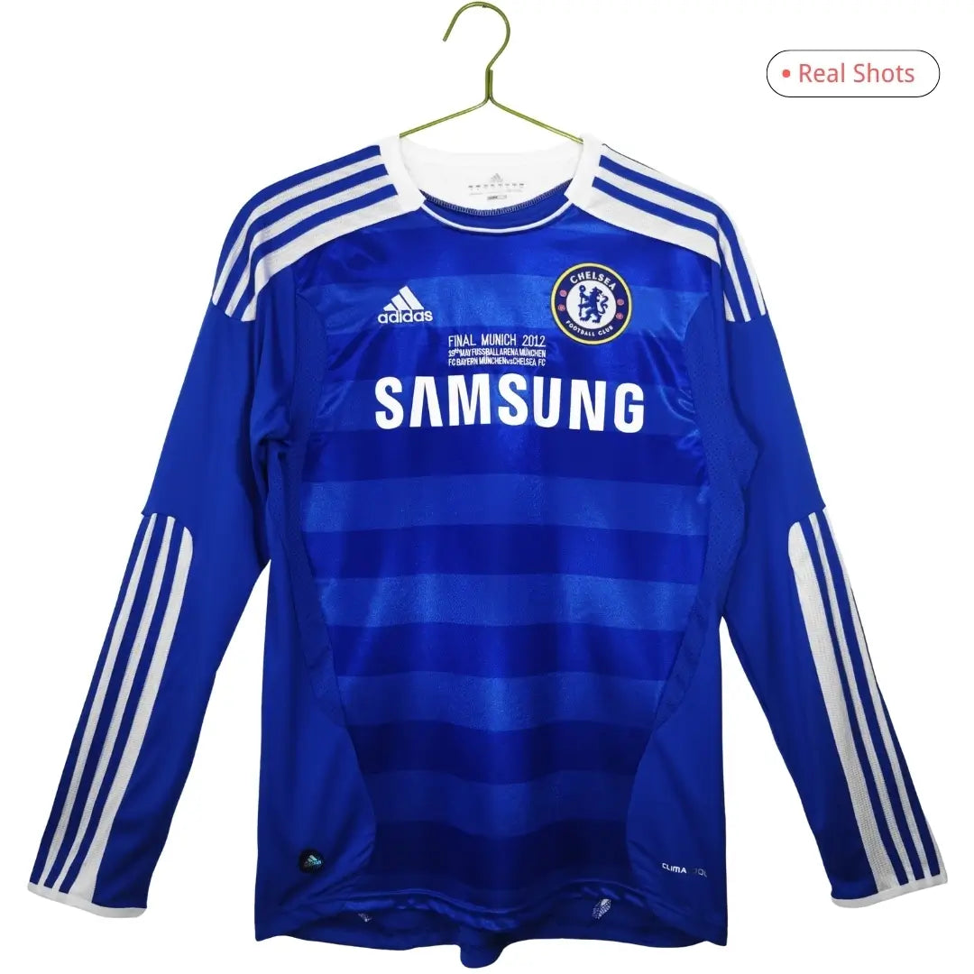 Retro Chelsea 2011/12 Home Long Sleeve Soccer Jersey - UCL