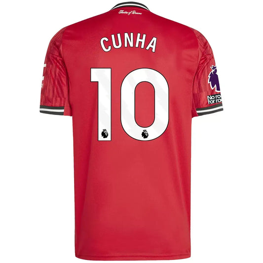 Cunha #10 Manchester United Home Soccer Jersey 2025/26