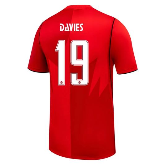 Camiseta de fútbol de Canadá para el Mundial de 2026 de Davies #19