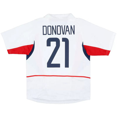 Donovan #21 USA 2002 Home Retro Football Shirt