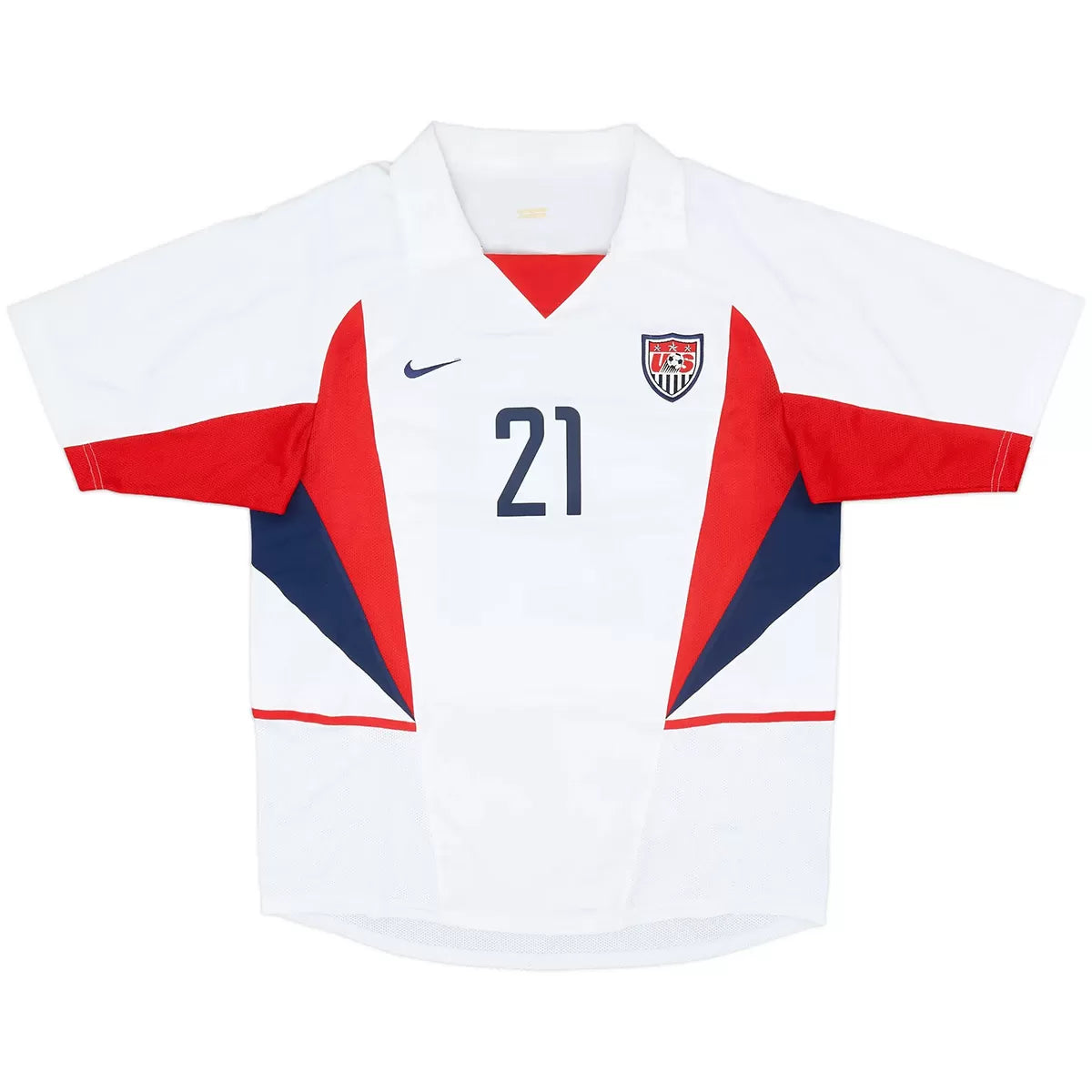 Donovan #21 USA 2002 Home Retro Football Shirt
