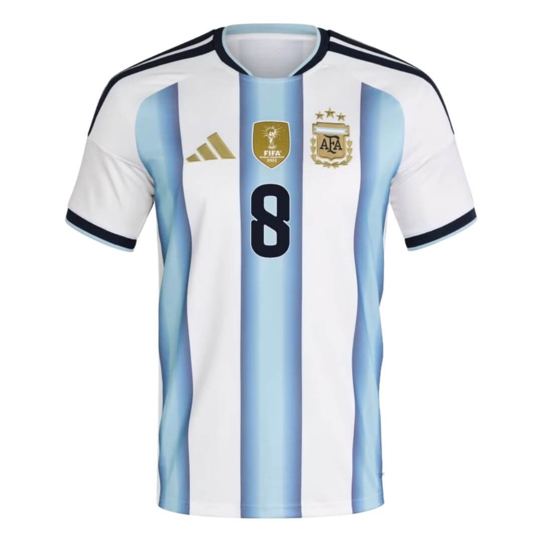 E. FERNÁNDEZ #8 Argentina Home Soccer Jersey 2026 World Cup