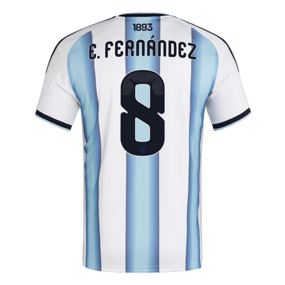 E. FERNÁNDEZ #8 Argentina Home Soccer Jersey 2026 World Cup