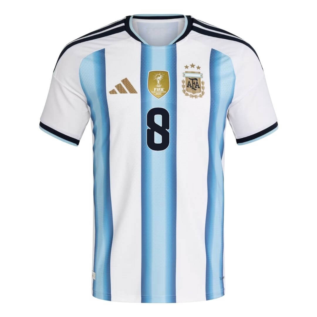 E. FERNÁNDEZ #8 Argentine Player Version Maillot Domicile Coupe du Monde 2026