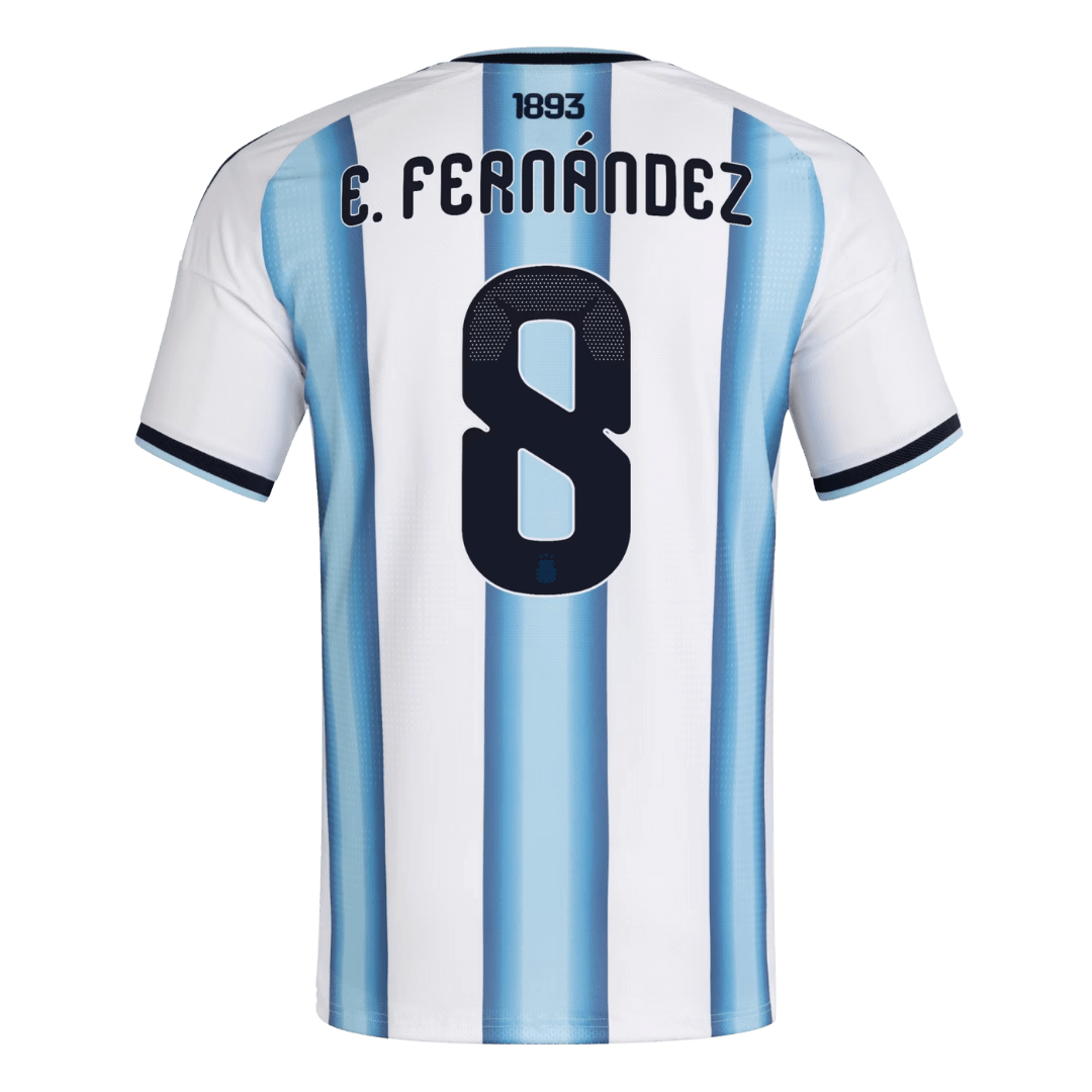 E. FERNÁNDEZ #8 Argentine Player Version Maillot Domicile Coupe du Monde 2026