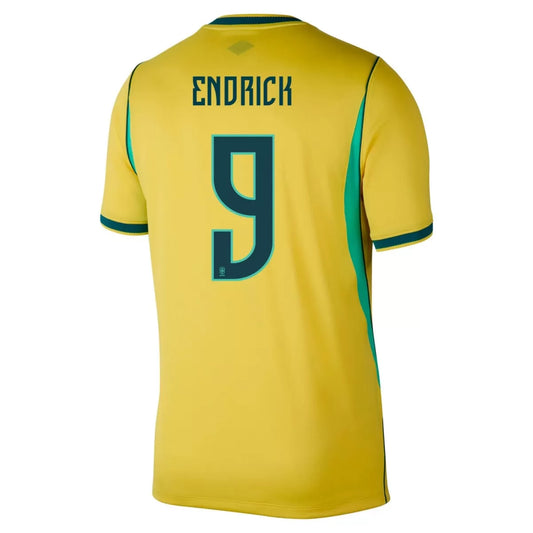 Maillot de Foot Domicile Endrick #9 Brésil Coupe du Monde 2026