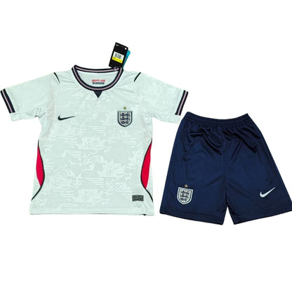 Conjunto de camiseta y pantalón corto de la selección inglesa para niños - Mundial 2026