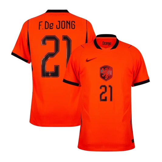 F. De JONG #21 Países Bajos Camiseta Versión Jugador Local Copa del Mundo 2026
