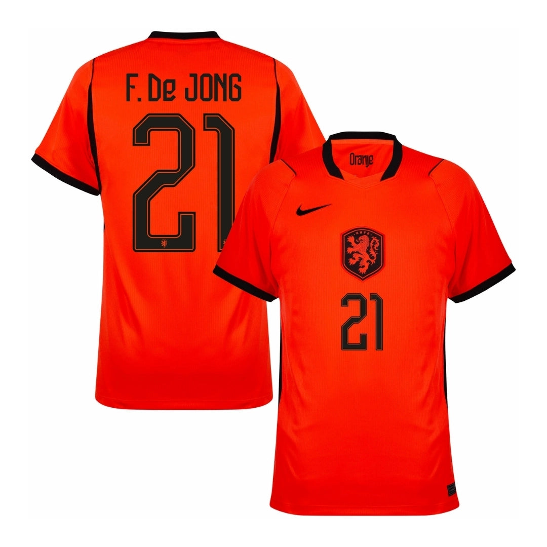 F.De JONG #21 Netherlands 2026 World Cup Home Soccer Jersey