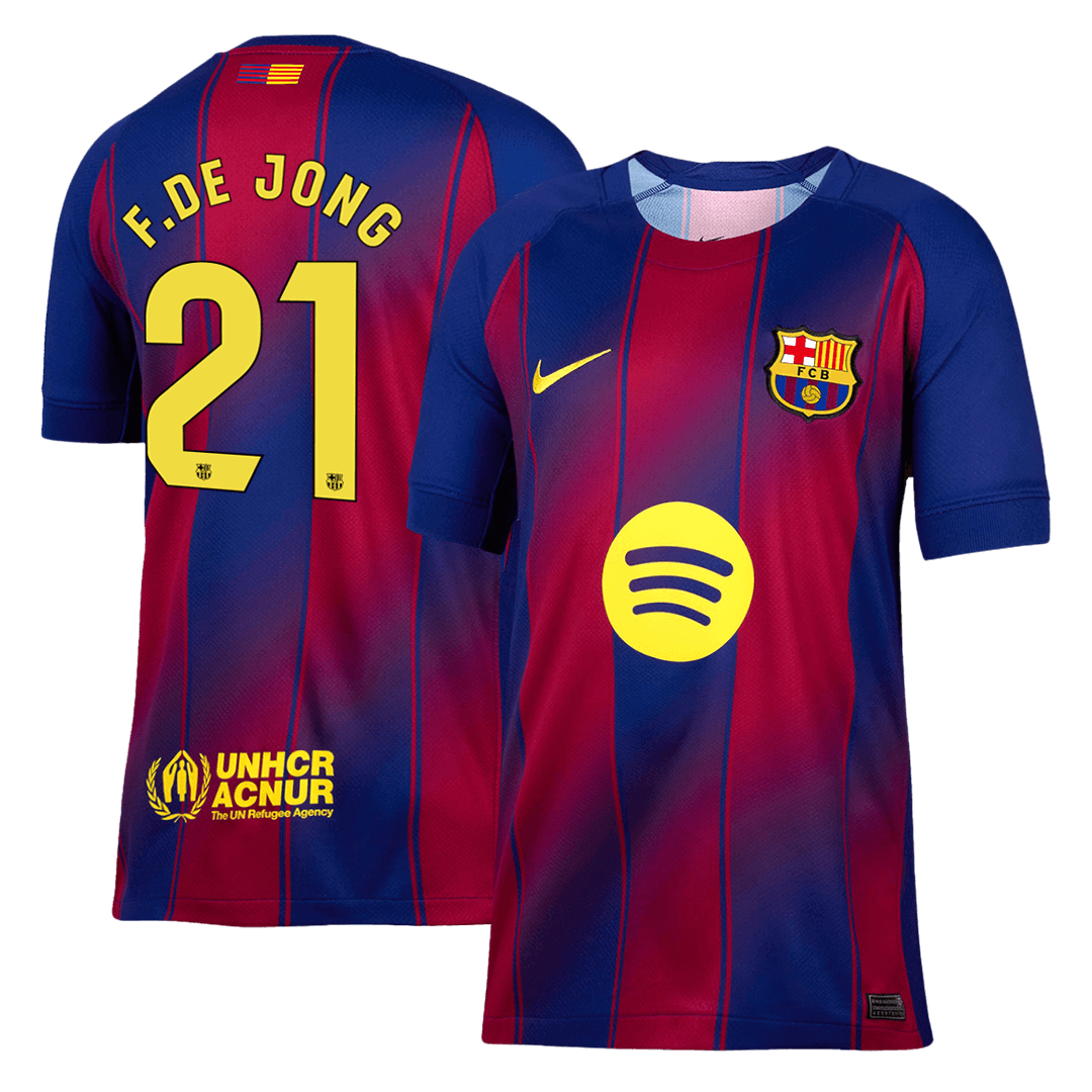 Maillot de football F.DE JONG #21 Barcelone Domicile 2025/26