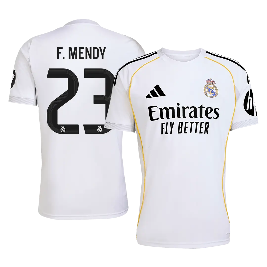 F.MENDY #23 Real Madrid Home Soccer Jersey 2025/26