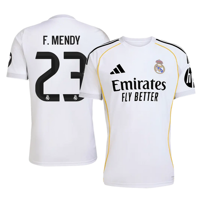 F.MENDY #23 Real Madrid Home Soccer Jersey 2025/26