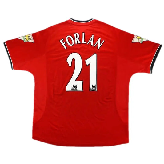 FORLAN #21 Manchester United 2000/02 Home Retro Jersey