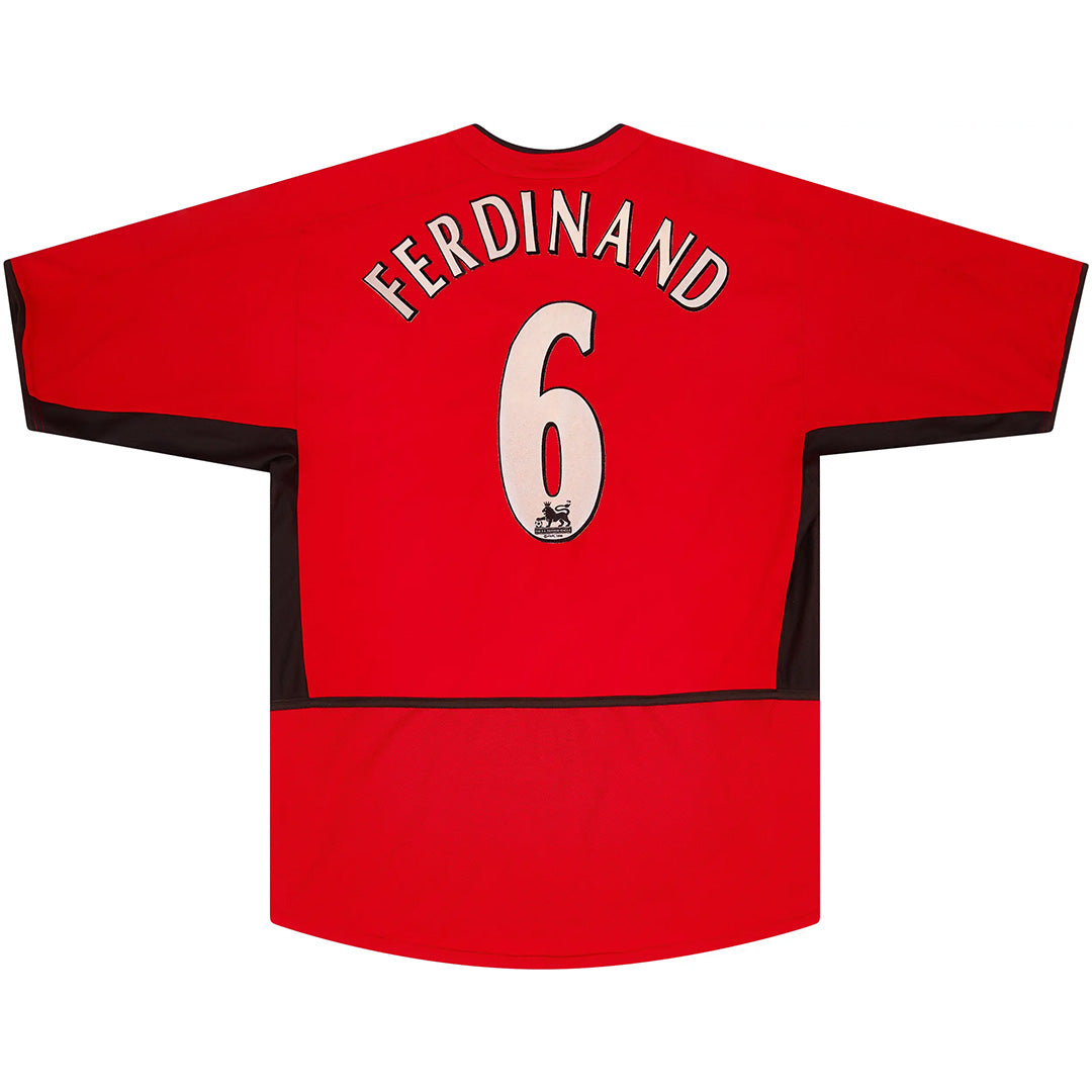 Ferdinand #6 Retro Manchester United 2002/04 Home Soccer Jersey