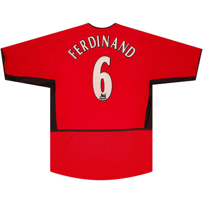 Ferdinand #6 Retro Manchester United 2002/04 Home Soccer Jersey