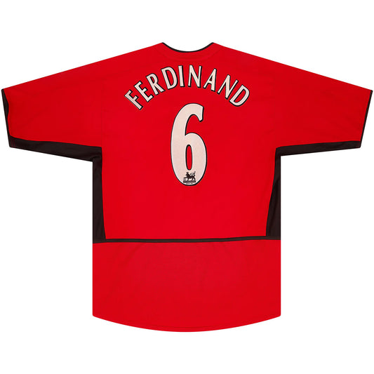 Ferdinand #6 Retro Manchester United 2002/04 Home Soccer Jersey