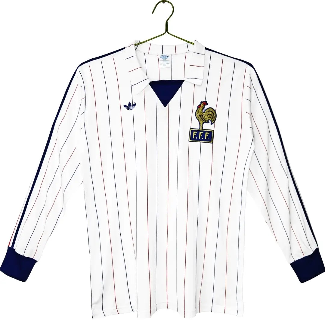 France 1980/1984 Home Long Sleeve Retro Soccer Jersey