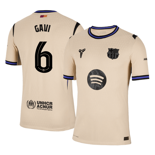 GAVI #6 Barcelona Away Player Version Soccer Jersey 2025/26 - UCL