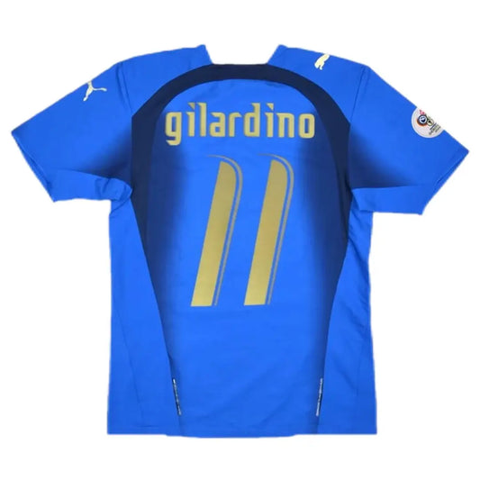 Maillot de football rétro domicile Italie 2006 de Gilardino n° 11