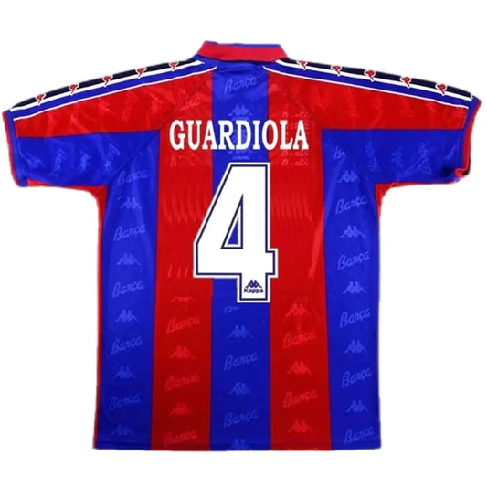 Guardiola #4 Barcelona 1996/97 Retro Home Soccer Jersey