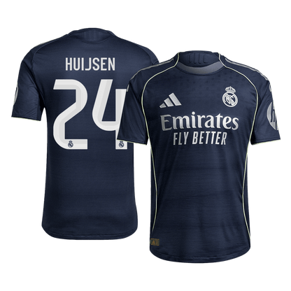 Camiseta de fútbol HUIJSEN #24 Real Madrid, versión visitante, temporada 2025/26