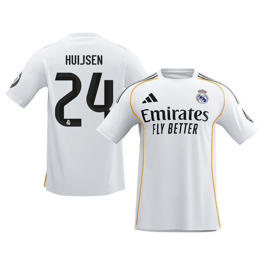 HUIJSEN #24 Real Madrid Home Soccer Jersey 2025/26