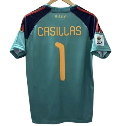 IKER #1 Spain 2010 Goalkeeper Retro Football Jersey