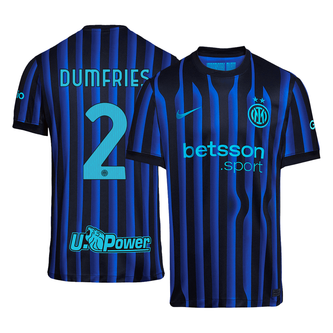 DUMFRIES #2 Inter Milan Home Soccer Jersey 2025/26