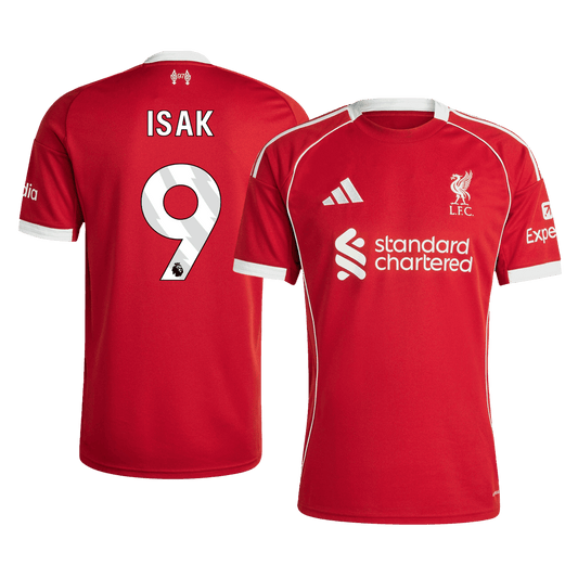 ISAK #9 Liverpool Home Soccer Jersey 2025/26