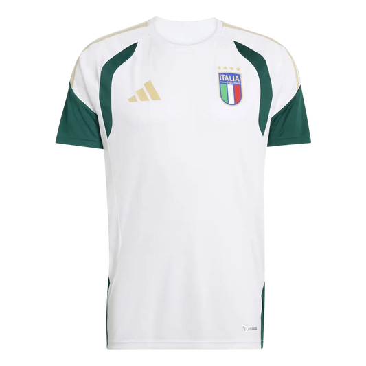 Maillot de football blanc d'avant-match de l'Italie pour la Coupe du Monde 2026