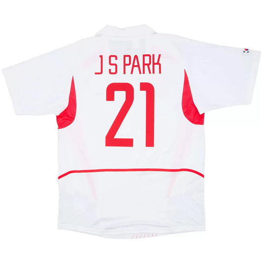 Maillot de football rétro J S Park #21 Corée du Sud extérieur Coupe du Monde 2002