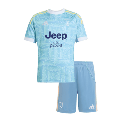 Equipación visitante infantil de la Juventus 2025/26 - Camiseta + Pantalón corto