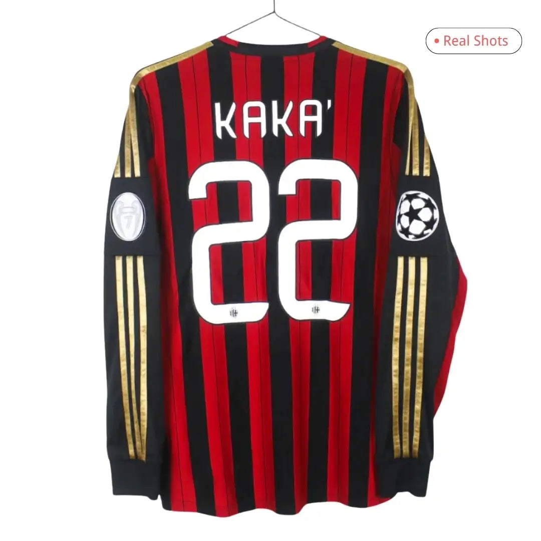 Maillot domicile manches longues manches longues AC Milan 2013/14 rétro KAKA n°22 Ligue des champions