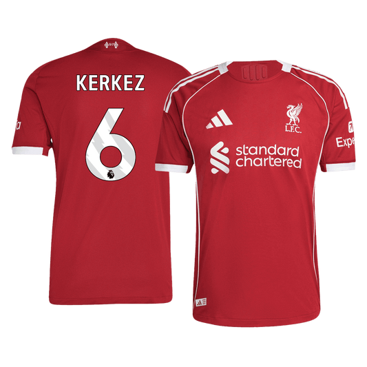 KERKEZ #6 Liverpool Home Player Version Soccer Jersey 2025/26