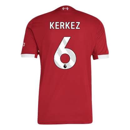 Maillot domicile Liverpool KERKEZ n°6, version joueur, saison 2025/26