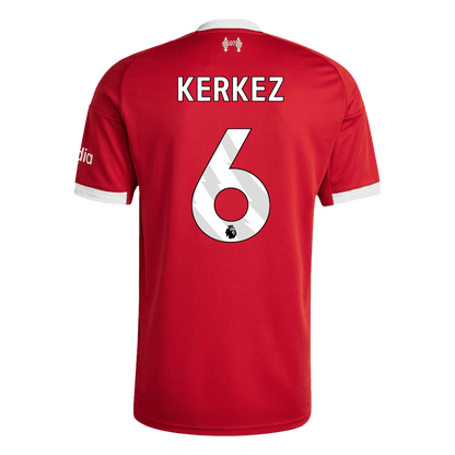 Camiseta de fútbol del Liverpool KERKEZ #6, local, temporada 2025/26