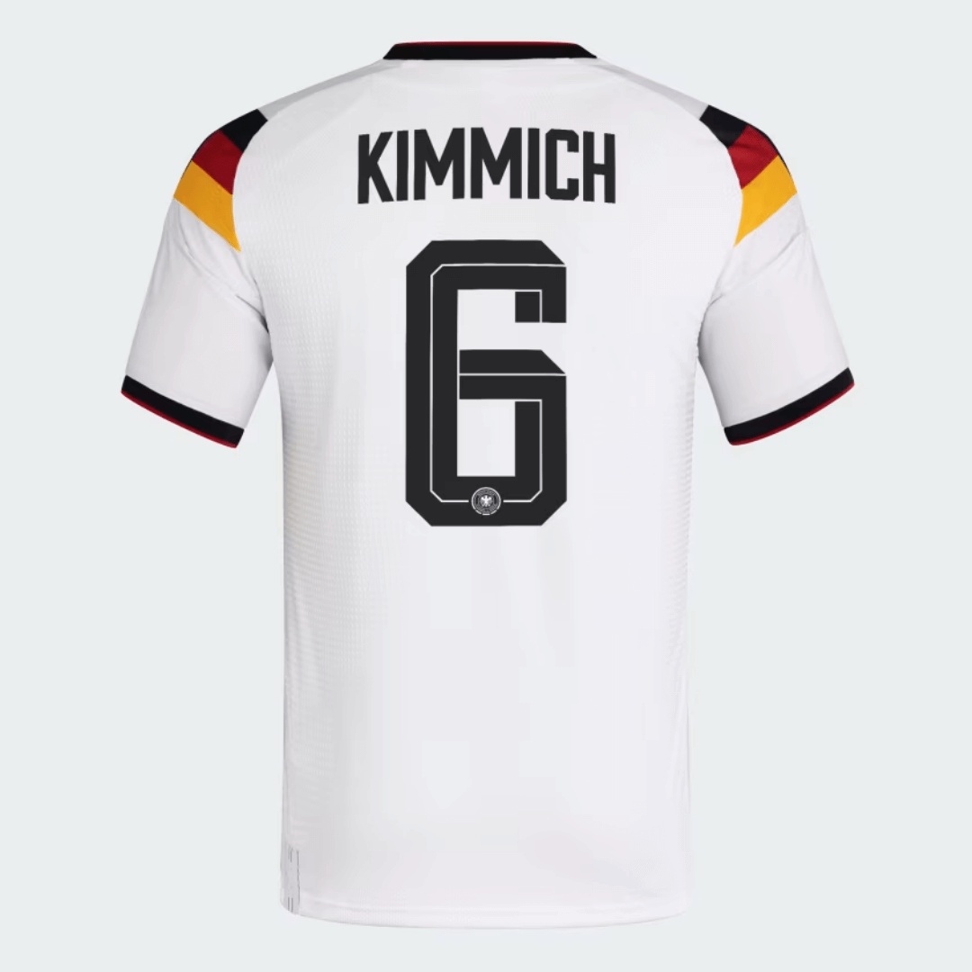 Maillot domicile de football KIMMICH n°6, version joueur Allemagne, Coupe du Monde 2026