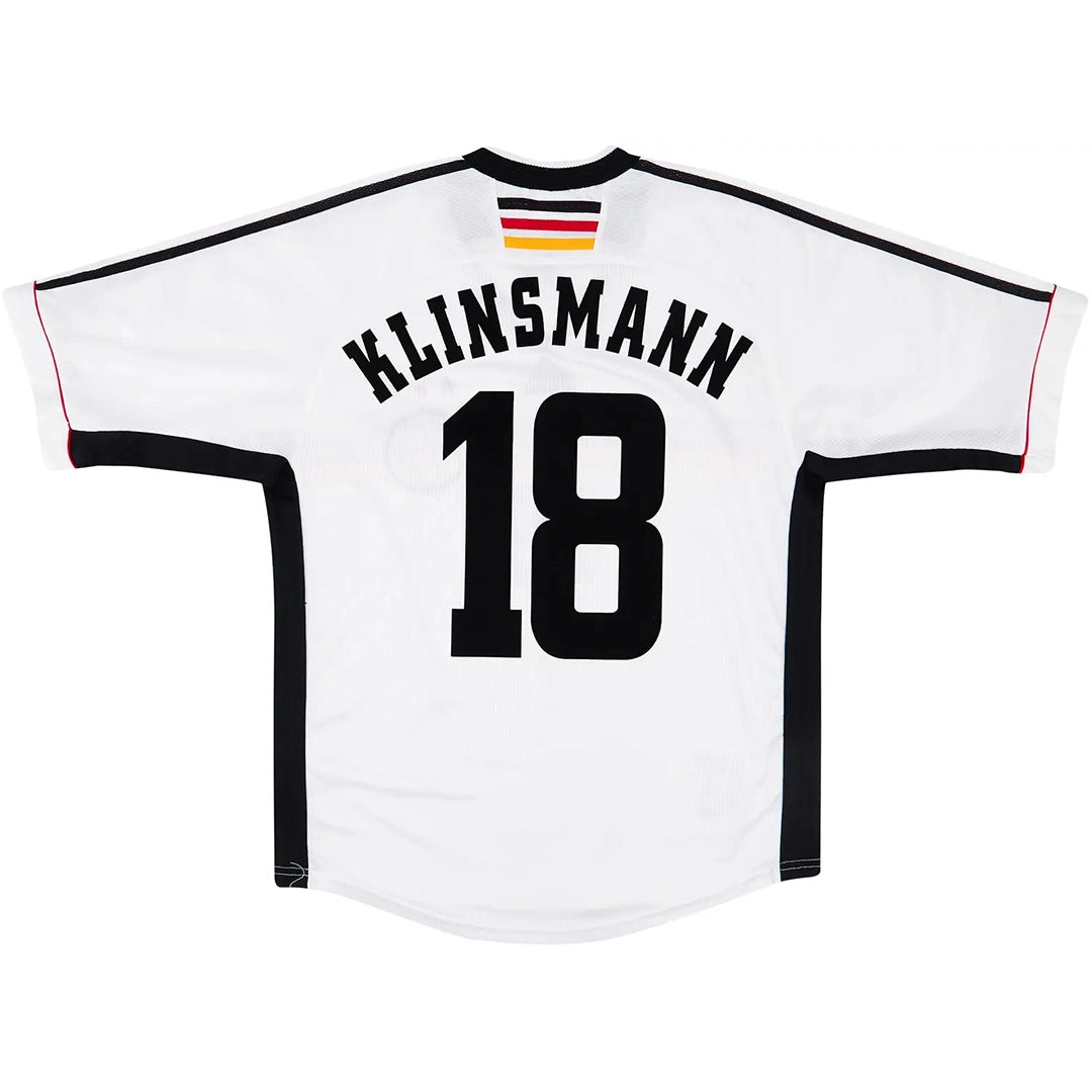Camiseta de fútbol retro local de KLINSMANN #18 Alemania 1998