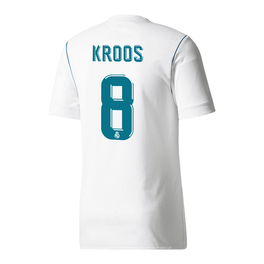 KROOS #8 Retro 2017/18 Real Madrid Home Soccer Jersey