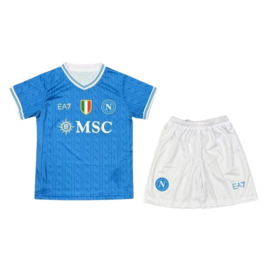 Equipación infantil del Napoli (local) - Camiseta + Pantalón corto 2025/26