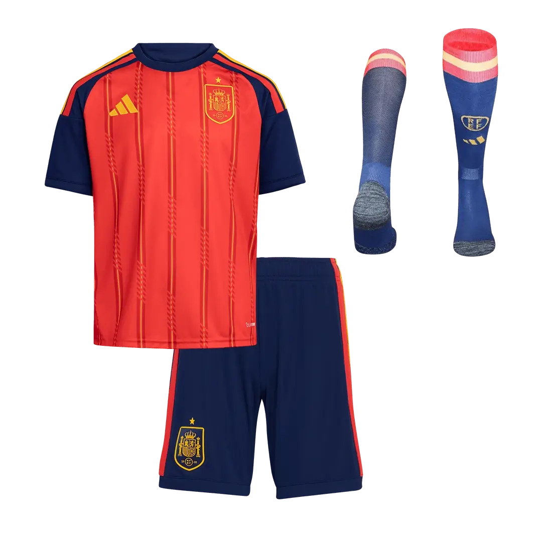 Spain Kid's 2026 Home Full Soccer Kit - Jersey+Shorts+Socks