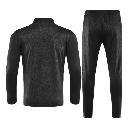 Chándal infantil Barcelona con cremallera de 1/4, temporada 2025/26, negro