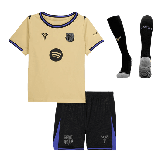 Kid's Barcelona Away Full Kit - Jersey+Shorts+Socks 2025/26